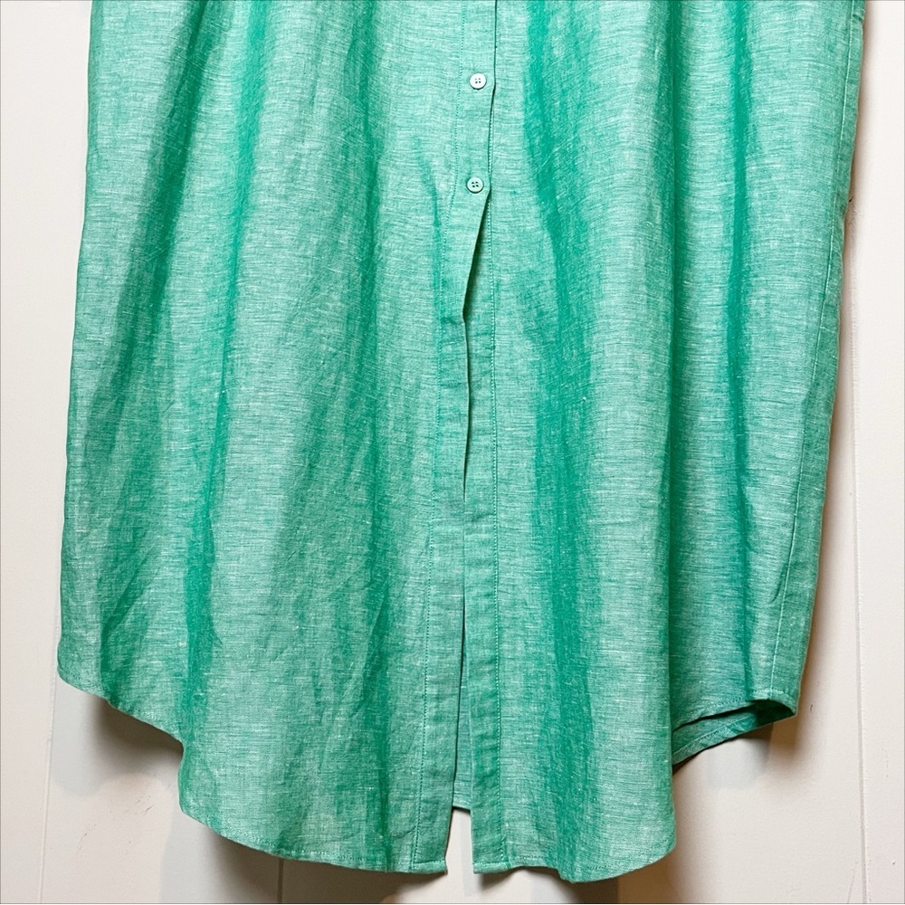 Tuckernuck Seafoam Green Linen Button-Front Maxi Dress - Picture 6 of 15